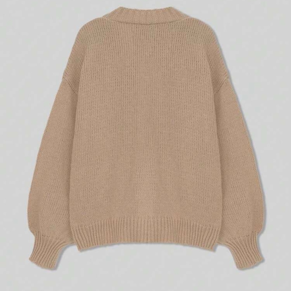 Strawberry Patterned Beige Sweater - image 2